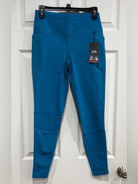 Mountain Hardwear Women's Large Mountain Stretch Tight Leggings Blue NWT Outdoor